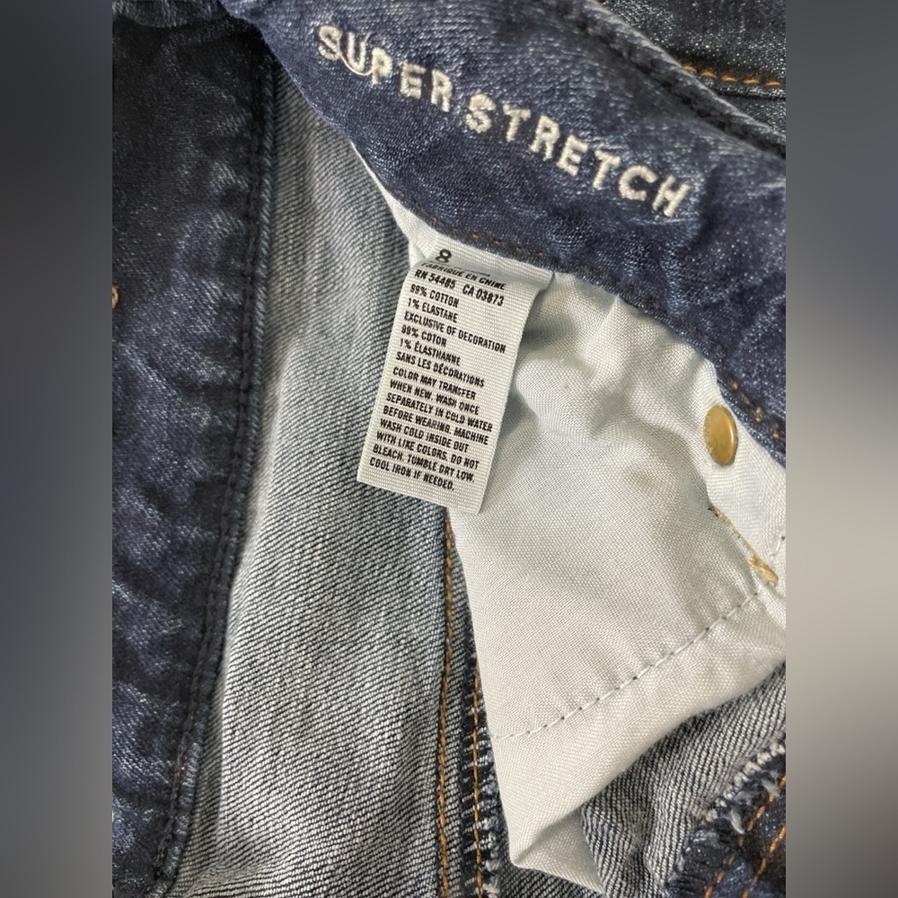 American Eagle Outfitters Dark Blue Jean Shorts - Picture 3 of 3